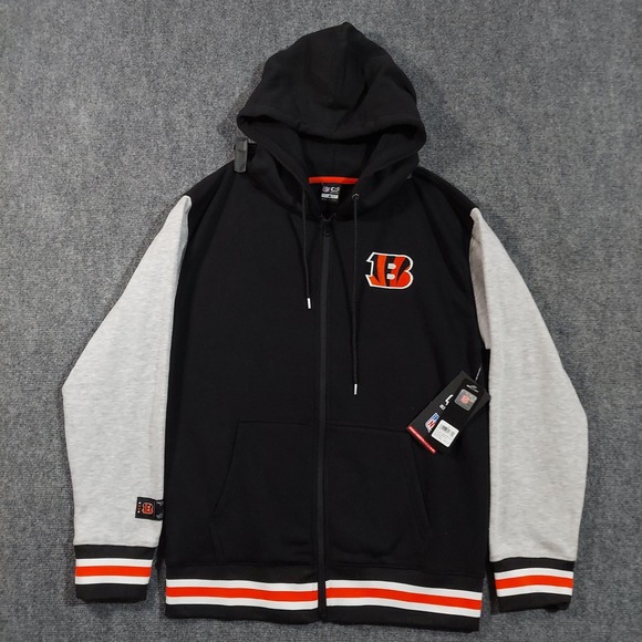 Ultra Game Other - Cincinnati Bengals Hoodie Mens Medium Black Full Zip Ultra Game NFL Sweatshirt
